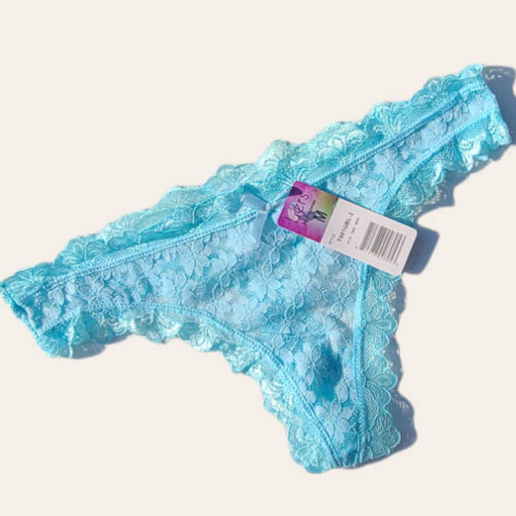 Hers by Herman Other - HERS BY HERMAN Blue Lace Thong Panties Medium NEW